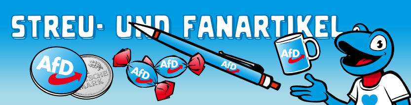 AfD-Fanshop Fanartikel - Streu- & Fanartikel