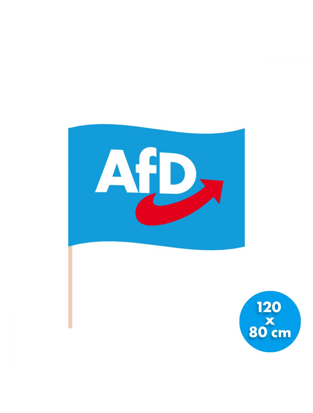 AfD-Fanshop Schwenkfahne AfD 120 x 90 cm