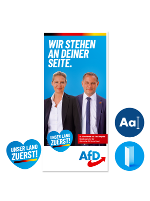 AfD-Fanshop Flyer individualisierbar - Deutschland. Aber normal.